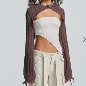 The Kript | Brown Knitted Cardigan